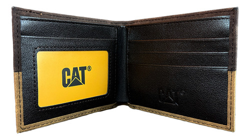 Cartera Para Hombre Cafe Cat Tarjetero Billetera Café