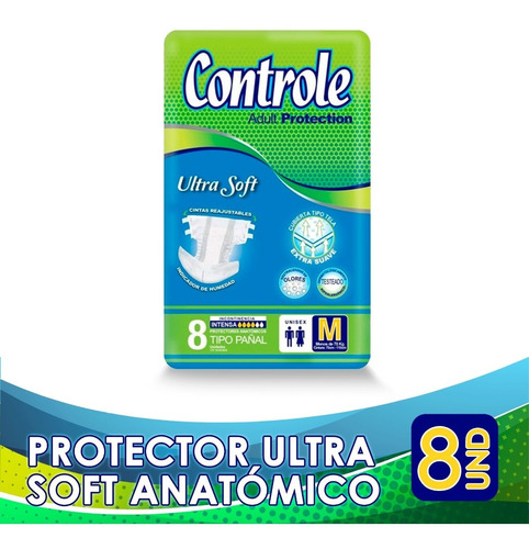 Pañales Para Adultos Controle Ultra Soft Talla G 8 Unidades