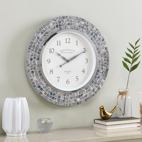 Firstime Co. ® Vivien Reloj Mosaico Perla Azul Artesanal X