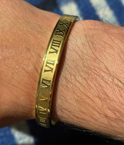Pulsera Números Romanos Chapa De Oro De 5 Micras (Usado)