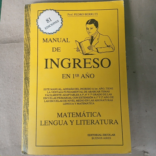 Libro Manual De Ingreso En 1er Año 