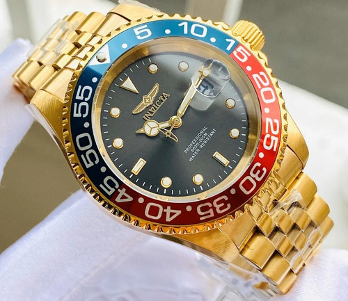 Elegante Reloj Invicta Pro Diver 39094 Hombre Tiempo Exacto Plateado Negro/azul Negro (Reacondicionado)