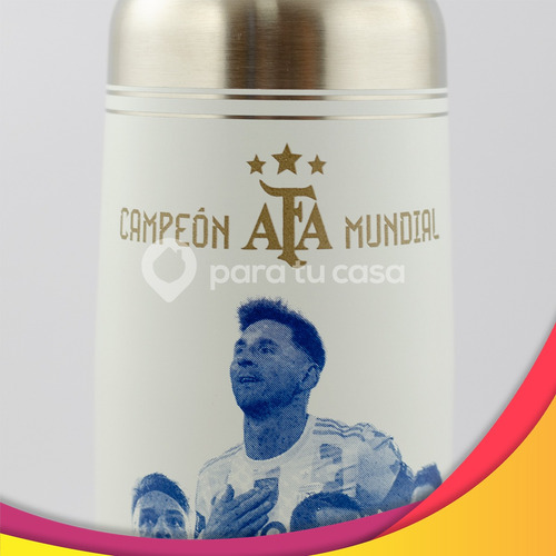 Imagen 5 de 12 de Termo Acero Inoxidable Selección Argentina 1 Litro Lumilagro