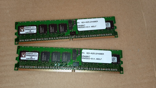 Memória Kingston 512mb Ddr2 Ecc  Kvr400d2s8r3/512 C/2 (3376)