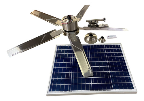 Ventilador Techo Bronce Solar Al Aire Libre Control Remoto