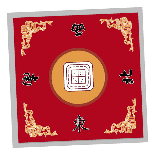 Almohadilla De Mesa Mahjong De Lujo Para Una Rojo B