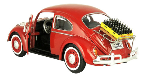 Coca-cola 1/24 1967 Volkswagen Beetle Con Estante Trasero De