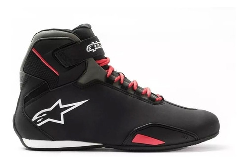 Imagem 2 de 5 de Bota Tênis Alpinestars Sektor Preto Vermelho Lançamento
