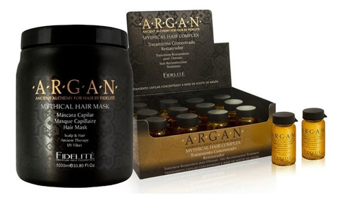 Caja De Ampollas  Árgan Fidelite + Mascara Argan Fidelite 1k