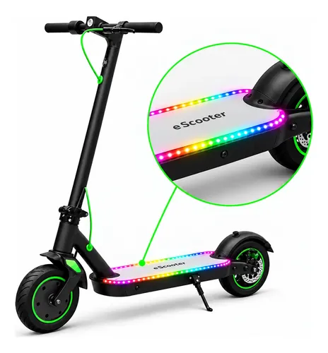 Patinete Elétrico Scooter 500w Deck Rgb Confortável 36v
