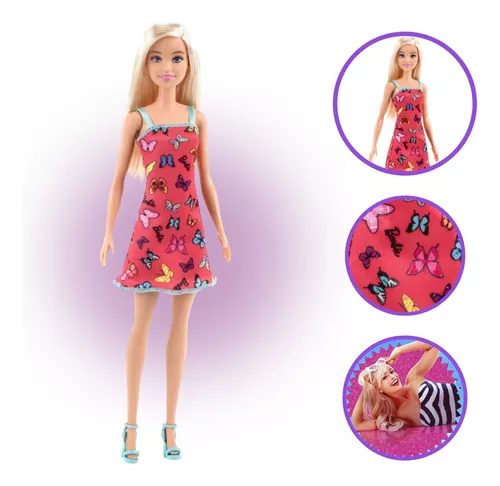 Boneca Barbie Fashion & Beauty com Roupa de Banho Azul - Mattel