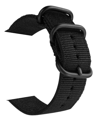 Pulseira Nylon Force Compatível Com Apple 38/40 42/44 45/49 Cor Preto 38 a 49mm