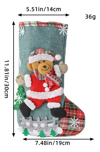 8 Piezas Medias Navideñas Santa Claus Botas De Bolsill