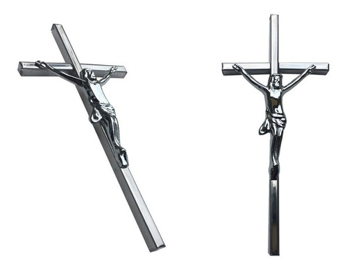 Imagen 3 de 4 de Cruz Con Cristo Para Cementerio, 14cm. Crucifijo Para Lapida
