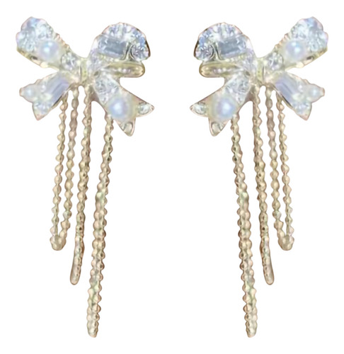 Pendientes De Cadena Con Forma De Lazo Para Mujer, A La Moda