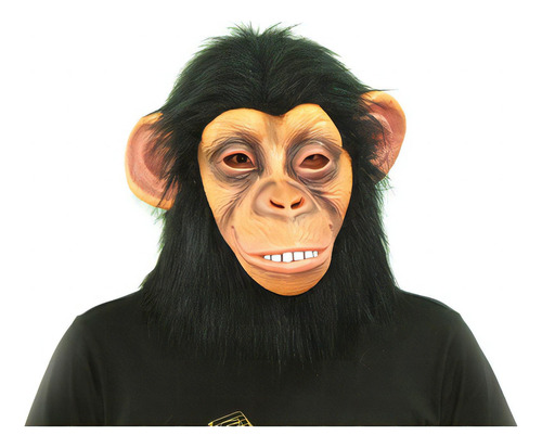 Mascara De Latex Premium De Chimpance - Mono El Mejor Precio Color Marrón Diseño Chimpancé