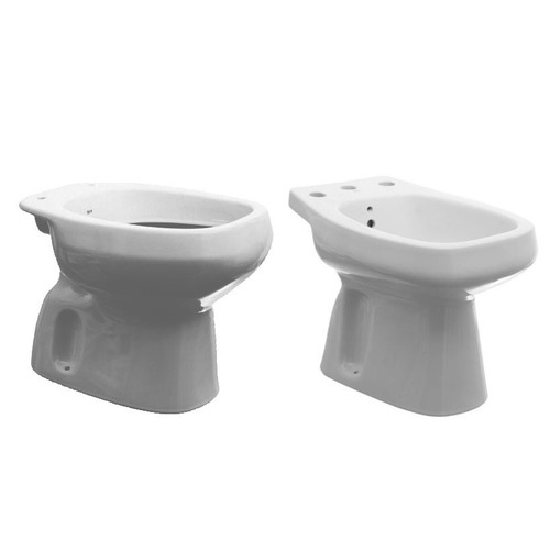 Combo Roca Monaco Sanitarios Inodoro Corto Bidet 3 Agujeros