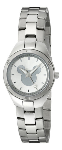 Reloj Mujer Disney W001908 Cuarzo Pulso Plateado En Acero