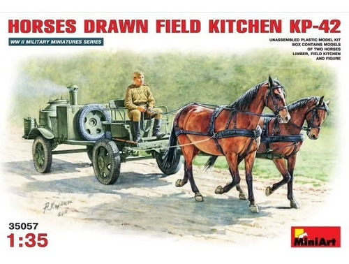 Miniart Horses Drawn Field Kitchen 35057  1/35 Rdelhobby Mza