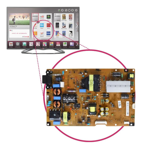 Placa Fonte LG Eax64905701 Modelo 47la6600