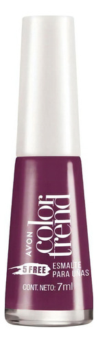 Avon Color Trend Esmalte 5 Free 7ml Color Vino