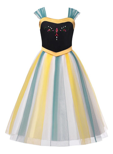 Vestido Frozen De Anna Elsa Para Niñas, Para Cosplay, Reina