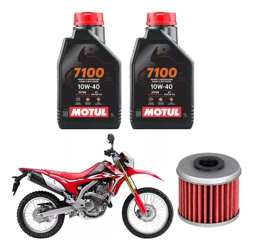 Kit Service Crf 250 450 Filtro Aceite + Motul 7100 Sia++