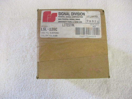 Fs Federal Signal Litestak 120vac Clear Lsl-120c Ccs