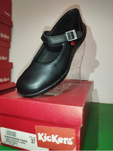 Zapato Colegial Con Hebilla Para Niña Marca Kickers Mod 9400