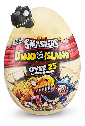 Smashers Ovo Dino Pirata Grande Cinza - Fun Divirta-se