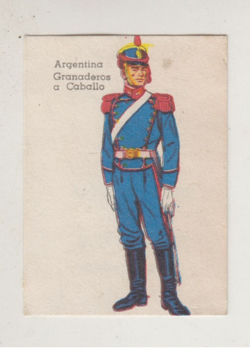1969 Militaria Tarjeta De Granadero Argentina Unica Uruguay