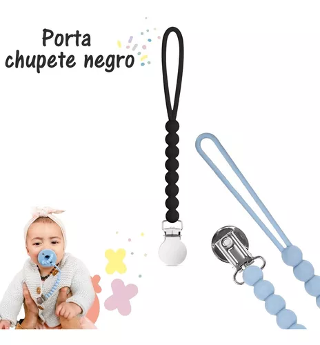 Tira Porta Chupete Clip De Silicona Prendedor Metal Bebe - $ 4.999