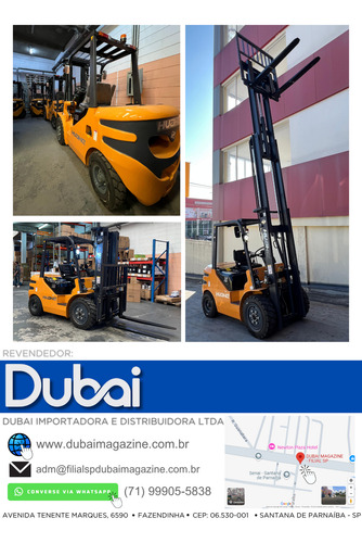 Empilhadeira Huahe Diesel 3,0 Toneladas Triplex 4,8 Metros