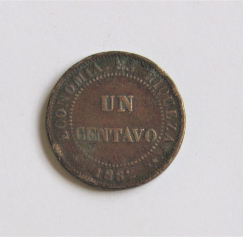 Moneda Chile 1 Centavo 1882 Cobre
