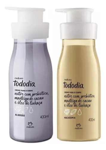 Creme Hidratante Natura Tododia Macadâmia & Algodão cada