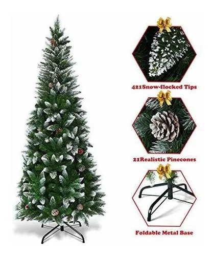 Spsupe Artificial Lápiz De Navidad, Árbol De La Nieve Reunid