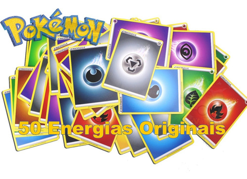 Lote de 50 cartas Pokémon Energy Cards + Regalos