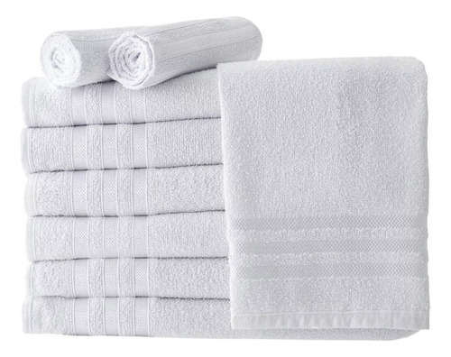 Kit 20 Toalhas Rosto Clássica P/ Salão De Beleza Reforçada Cor Branco