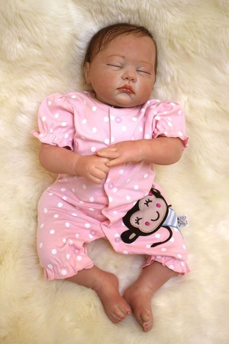 Muñeca Reborn Bebe Aspecto Real Suave Hecho A Mano 55 Cm