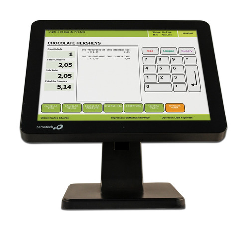 Imagem 1 de 3 de Monitor Bematech CM-15 LCD 15.6 " preto 100V/240V