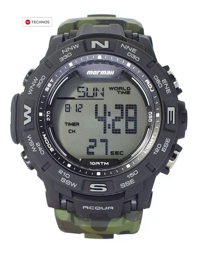 Relógio Mormaii Army Green Camuflado Technos Original