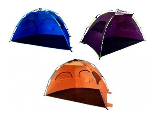 Carpa Armado Fácil Aire Libre Naranja Doble Protección Ttc Color naranja o azul