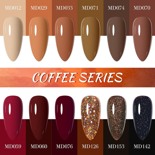 Juego De Esmaltes De Uñas De 12 Colores Para Otoño E Inviern
