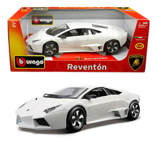 Lamborghini Reventon White Pearl Bburago 1:18 Die-cast Blanco (Usado)