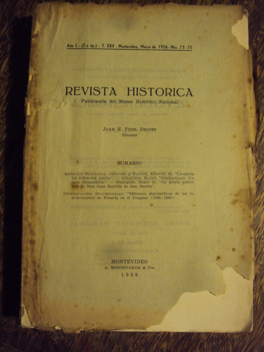 Revista Historica T Xxv N°73 -75 1956 Guaranismos Lavalleja