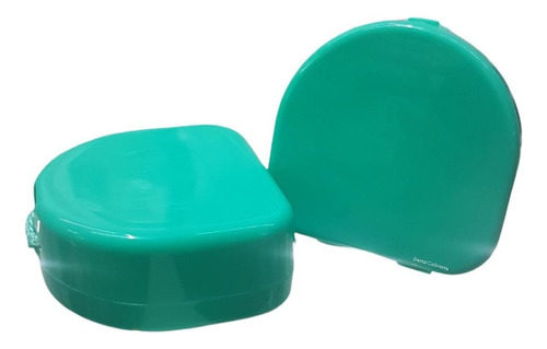 Caja Para Guarda Portaguarda Acetatos Aparatos Ortodoncia Color Verde Menta