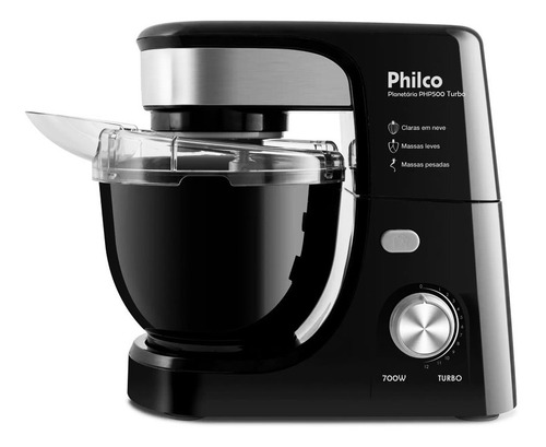 Batedeira Planetária Philco Php500 Turbo Preta