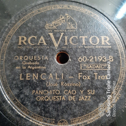 Pasta Panchito Cao Su Orquesta De Jazz Rca Victor C145