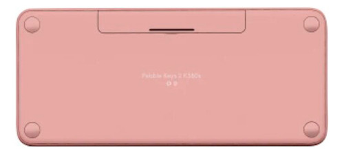 Teclado Sem Fio Logitech Pebble Keys 2 K380s Bluetooth Rosa