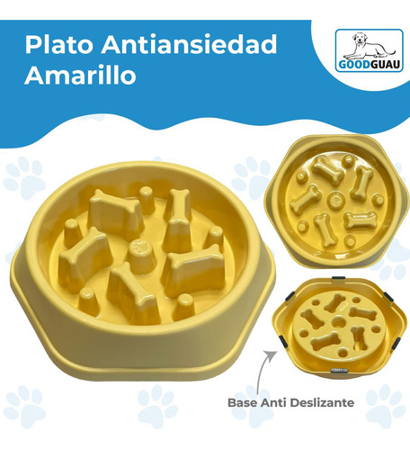 Plato Anti Ansiedad Come Lento Mascota Perro Gato - Goodguau